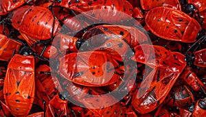 Natural photograph. This is a gradient red bugs