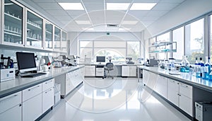 Modern Scientific Laboratory Interior with Advanced Equipment