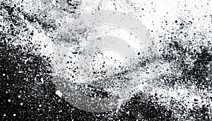 Abstract Black and White Paint Splatter Background