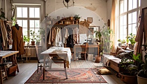 Sunlit Bohemian Fashion Designer Studio and Workshop