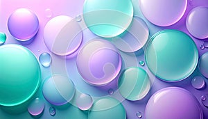 Abstract Pastel Spheres and Bubbles Background