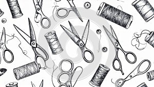 Hand-Drawn Sewing Pattern