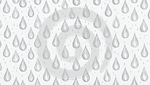 Hand-Drawn Raindrop Pattern