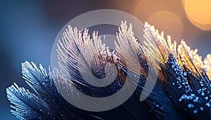 Frosty Feathers in Golden Light