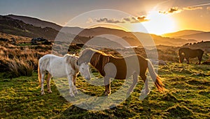 The Long Mynd wild ponies