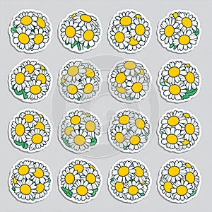 Daisy Flower Stickers
