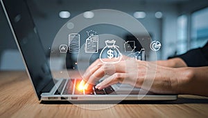 Digital Finance and Online Banking Technology Concept