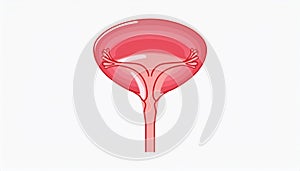Stylized Human Bladder Anatomy Illustration