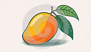 Stylized Mango Illustration