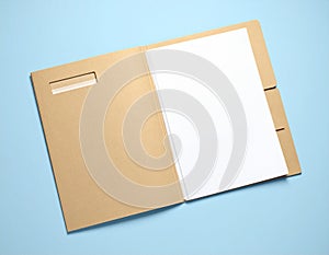 Open File Folder with Blank Paper