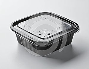 Black Plastic Food Container
