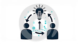 Collaborative Idea Generation and Teamwork Icon