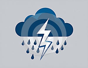 Stylized Thunderstorm Weather Icon
