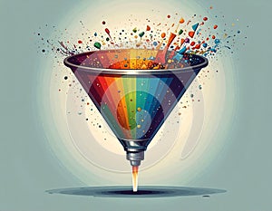 Colorful Funnel: Processing and Transformation Concept