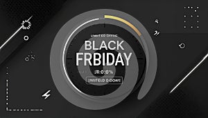Black Friday Countdown Timer Abstract Background