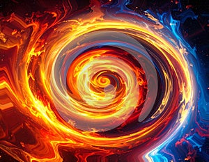 Cosmic Fire and Ice Energy Vortex