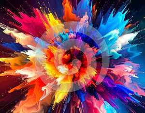 Explosion of Vibrant Colors