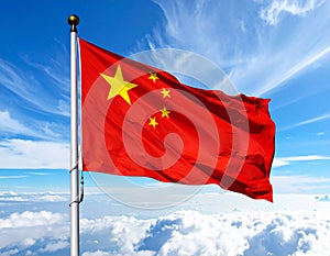 China flag. The national flag of China