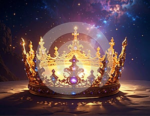 A glowing crown of light with no base