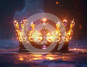 A glowing crown of light with no base