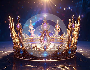 A glowing crown of light with no base