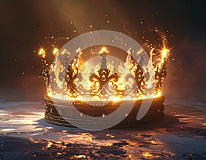 A glowing crown of light with no base