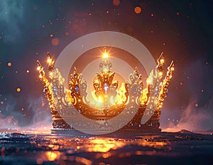 A glowing crown of light with no base