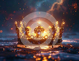 A glowing crown of light with no base