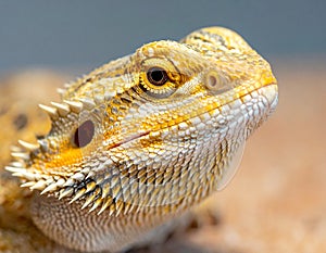 Bearded Dragon Lizard poping his head