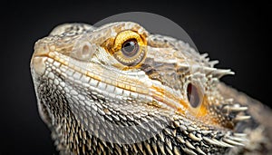 Bearded Dragon Lizard poping his head