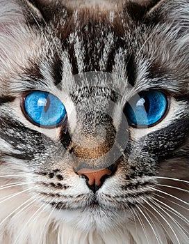 Cat blue eyes