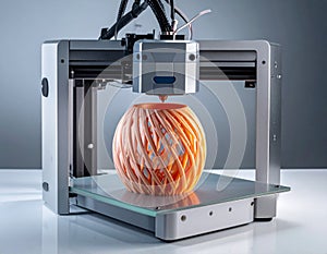 3D Printing Process with Orange Material