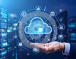 Cloud Computing and Data Management Concept