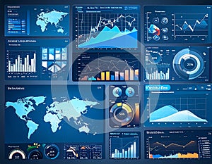 Futuristic Data Visualization and Analytics Dashboard