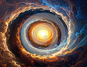 Cosmic Vortex of Fire and Ice