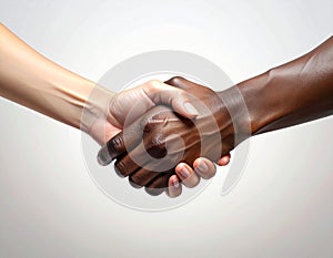 Multiracial Handshake for Unity and Diversity