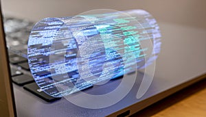 Secure Data Transfer Through Glowing Digital Tunnel