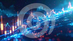 Financial Data Visualization: Abstract Stock Market Chart
