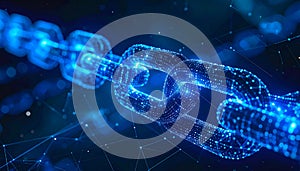 Blockchain Technology Digital Chain Network Background