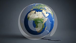 Illustration of the Earth Crying Due to Pollution