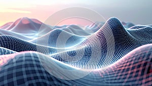 Abstract Wireframe Landscape