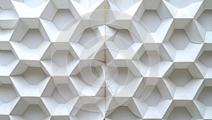 Abstract White Hexagonal Geometric Pattern Background