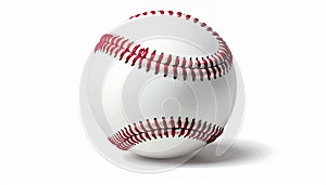 Classic Baseball on White Background