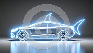 Neon Shark Car