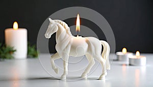 White Horse Candle