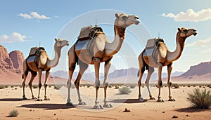 three robotic camels