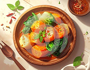 Vibrant Vegetable Medley in Sauce