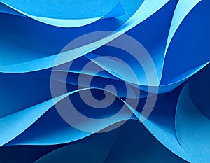 Abstract blue colored background. Dynamic composition of shapes