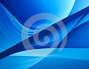 Abstract blue colored background. Dynamic composition of shapes