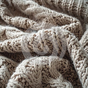 Wool Knit Fabric Showing Soft Warm Details